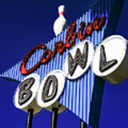 Bowling Alley Retro Sign Poster