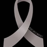 Brain Cancer Awareness Ribbon Poster