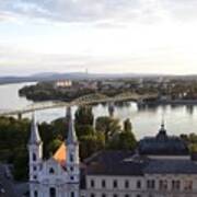 Bridge Over The Danube Links Hungary With Slovakia Poster