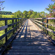 Bridge Walk At The New River Trail State Park Poster