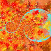 Bright Autumn Day Abstract Spiral 4 Poster