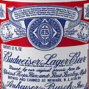 Bud Budweiser Beer Can Poster