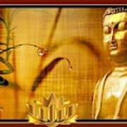 Buddha And Bamboo Poster