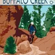 Mountain Biking Little Scraggy Trail, Buffalo Creek, Colorado Poster
