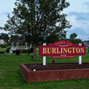 Burlington Ma City Sign Town Common Magee Gazebo Poster