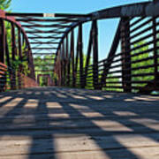 Burlington Vermont Island Line Trail Bike Path Bridge Shadows Poster