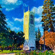 Burns Tower Of The University Of The Pacific In Stockton, California Poster