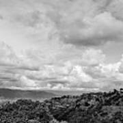 Bw View From Mulholland Drive Facing North Poster