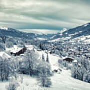 Calm Before The Thaw - A Bountiful Winter In Megeve Poster