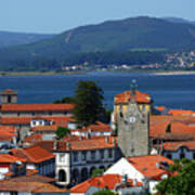 Caminha Old Town Rooftops And Towers Portugal Poster