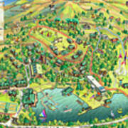 Camp Rockmont Map Illustration Poster