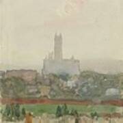Canterbury Cathedral 1889 Childe Hassam Poster