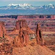 Canyon View From Mesa Arch Overlook Poster