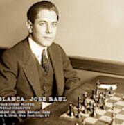Capablanca Champion Chess Player Poster