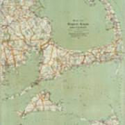 Cape Cod And Vicinity Historical Map Poster