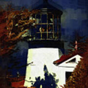 Cape Meares Lighthouse In Gothic Poster