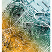 Cape Town South Africa City Street Map #60 Poster
