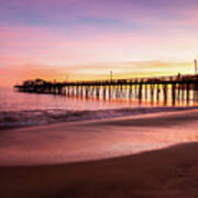 Capitola California Beach Wharf Pier At Sunset Photo Poster