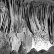 Carlsbad Caverns Whale Mouth Formation Black And White Poster