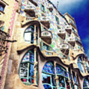 Casa Batllo Angles In Barcelona Spain Poster