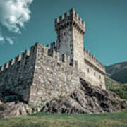 Castle In Bellinzona, Switzerland Poster