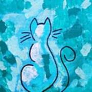 Cat In Abstract Poster