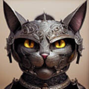 Cat Knight Portrait 01 Poster