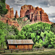 Cathedral Rock Rustic Sedona Landscape Poster