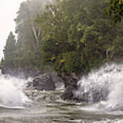 Cave Point Fury - Cave Point County Park At Door County Wi Poster