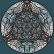 Celtoak Creation - Celtic Trinity Knot Triquetra Vibes Evoked By Kaleidoscopic View Of An Oak Tree Poster