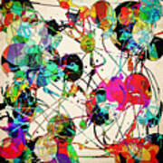 Chaotic Clusters Of Color Poster