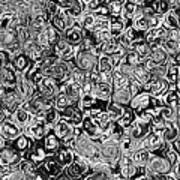 Chaotic Black And White Pattern Poster