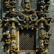 Chapter House Window In The Convent Of Christ 2. Tomar, Portugal Poster