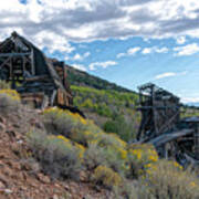 Chemung Mine With Blue Skies Poster
