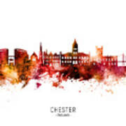 Chester England Skyline #82 Poster