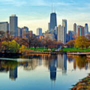Chicago From Lincoln Park Poster