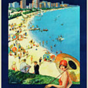 Chicago Illinois Vintage Retro Travel Poster Poster