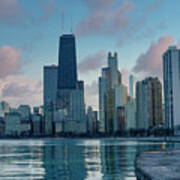Chicago Lakefront Dusk Poster