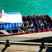 Chicago River Tour Boat Dock Poster