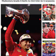Chiefs Win Usa Today Superbowl Lviii Commemorative Cover Poster