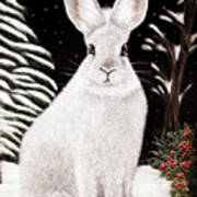 Christmas Bunny Poster