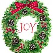 Christmas Joy Wreath Poster