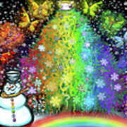 Christmas Rainbow Tree Poster