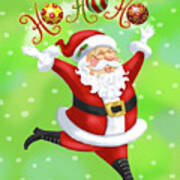 Christmas Santa Says Ho Ho Ho Poster