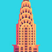 Chrysler Building - Cyan Poster