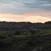 Clay Buttes At Dusk Poster