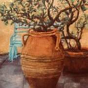 Clay Pots In The Plaza Poster