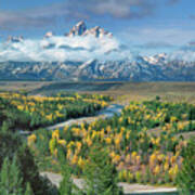 Clearing Storm Snake River Overlook Grand Tetons Np Poster