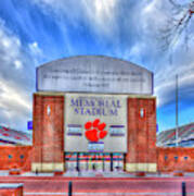 Clemson University Death Valley Sign Clemson Tigers Football Architectural Art Poster