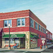 Clinton's Soda Fountain On Independence Square Poster